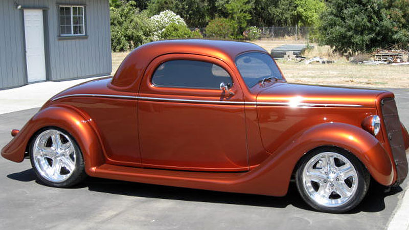 Used 1935 ford 3 window coupe #9